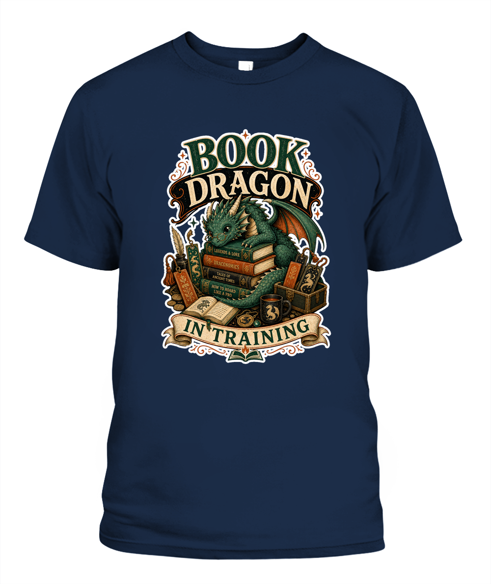 Book Dragon in Training Book Lover T-Shirt | Reading Gift