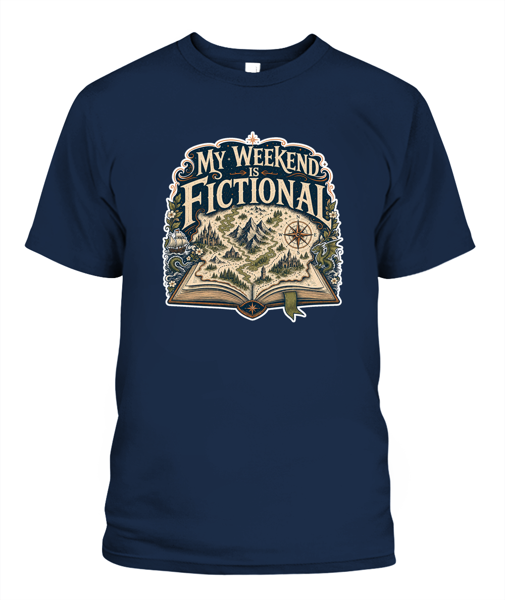 My Weekend is Fictional Book Lover T-Shirt | Reading Gift