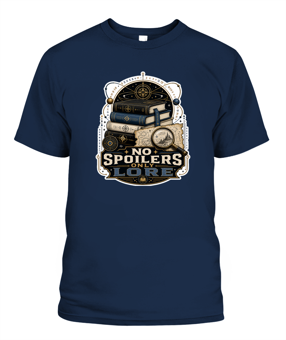 No Spoilers Only Lore Book Lover T-Shirt | Reading Gift