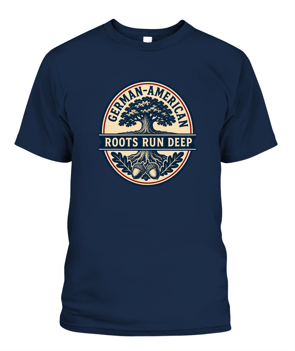German-American Roots Run Deep — T-Shirt in Navy