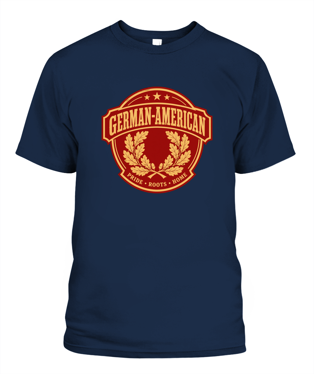 German-American Pride, Roots & Home — T-Shirt in Navy