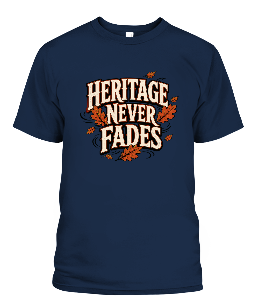 Heritage Never Fades — T-Shirt in Navy