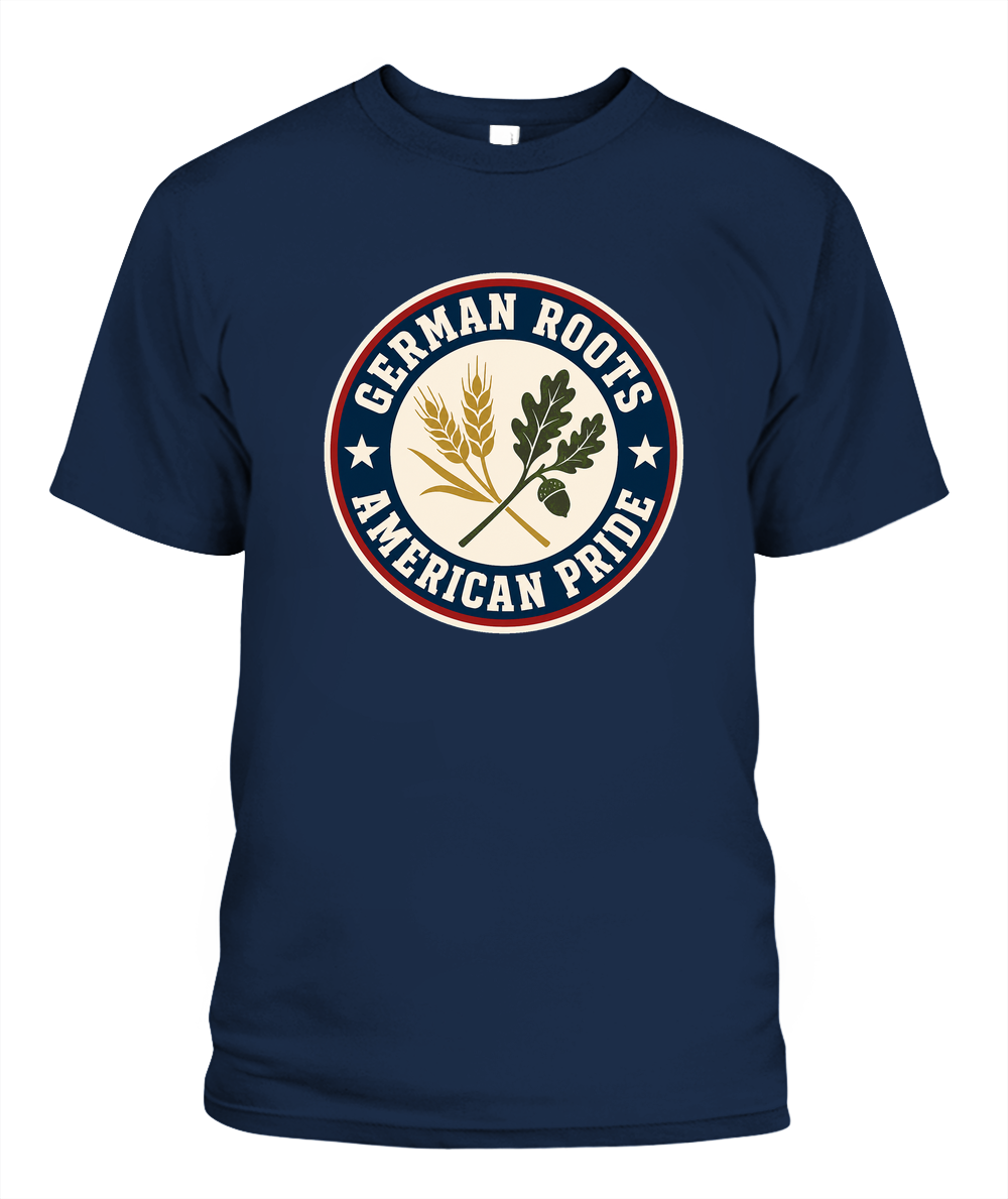 German Roots, American Pride — T-Shirt in Navy