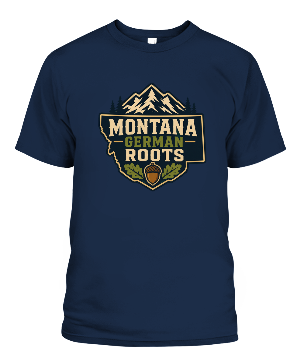 Montana German Roots — T-Shirt in Navy