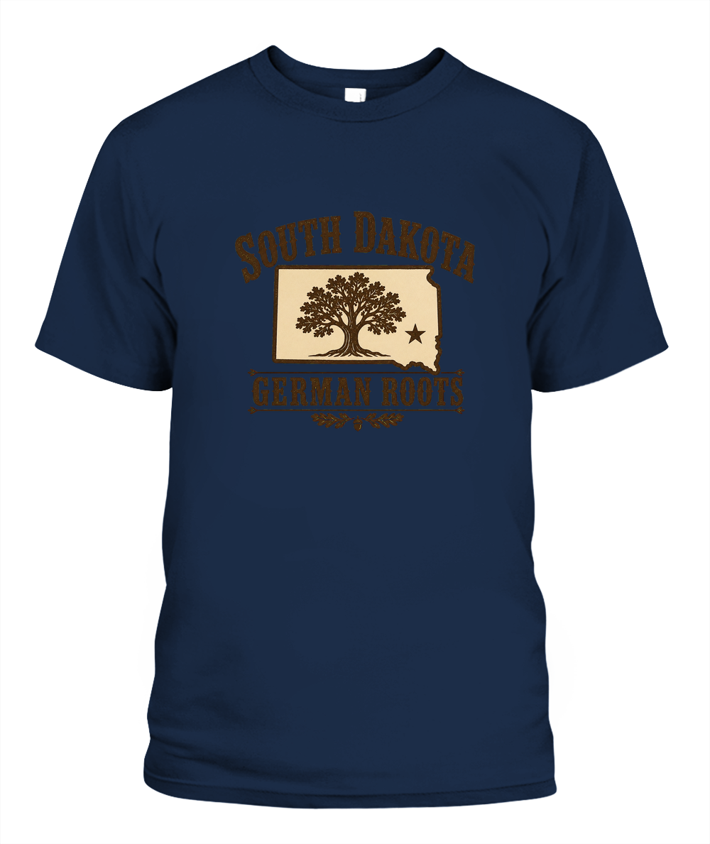 South Dakota German Roots — T-Shirt in Navy