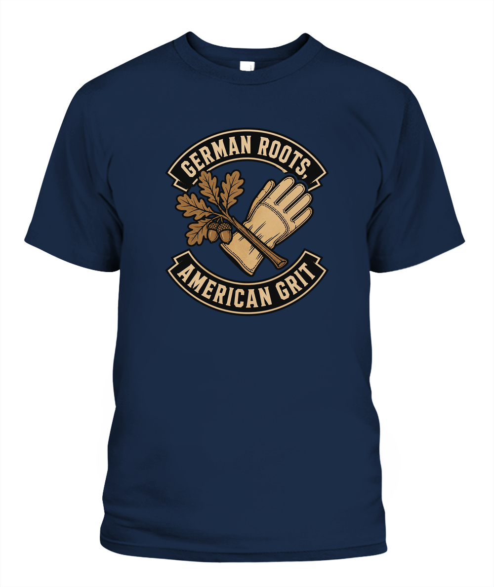 German Roots, American Grit — T-Shirt in Navy