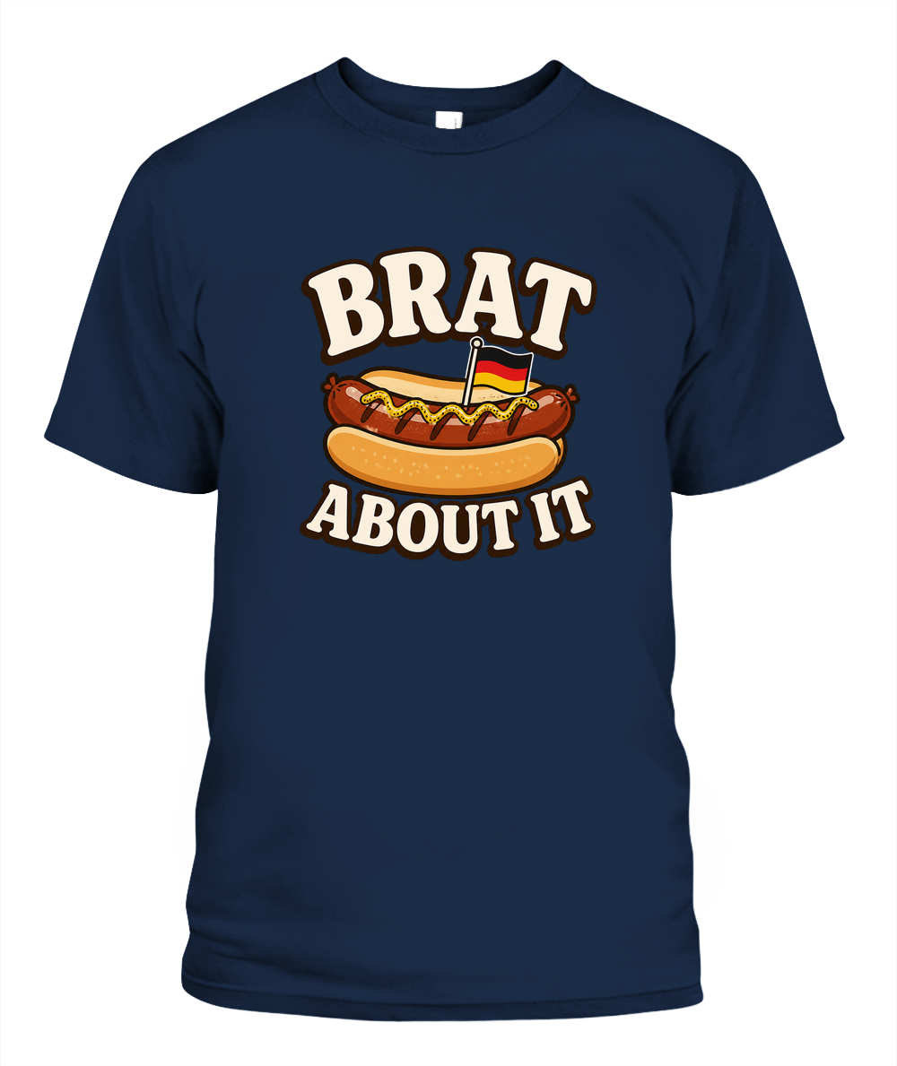 Brat About It — T-Shirt in Navy