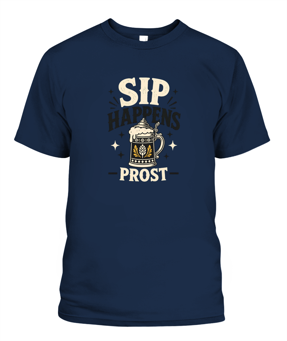 Sip Happens — Prost — T-Shirt in Navy