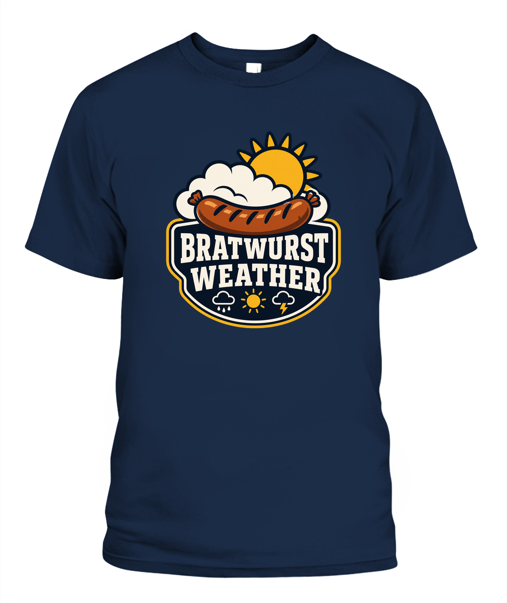 Bratwurst Weather — T-Shirt in Navy