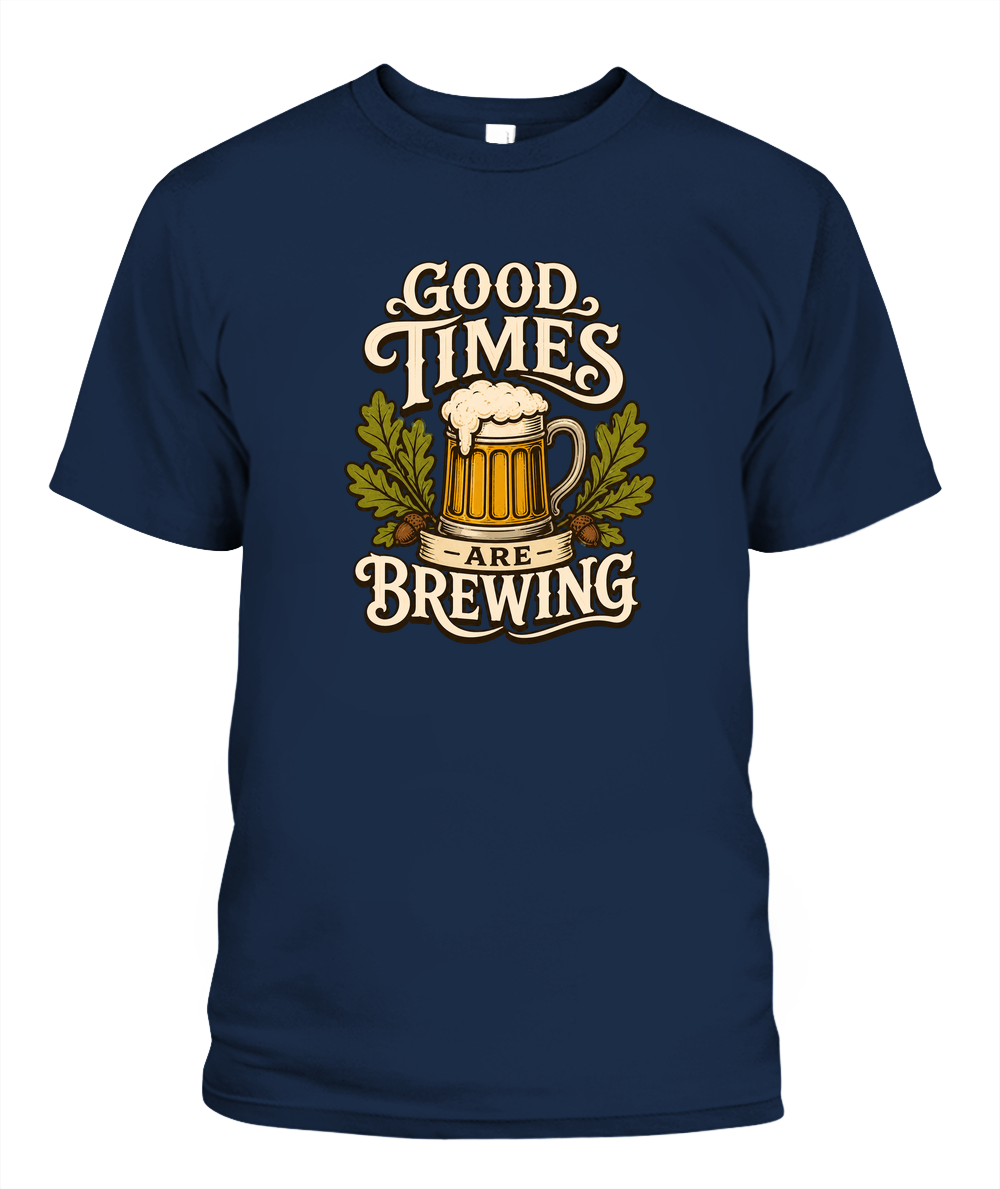 Good Times Are Brewing — T-Shirt in Navy