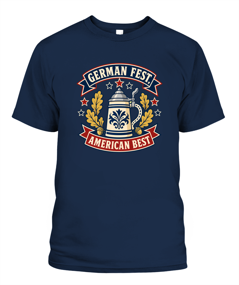German Fest, American Best — T-Shirt in Navy