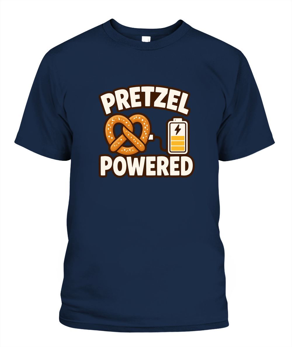 Pretzel Powered — T-Shirt in Navy
