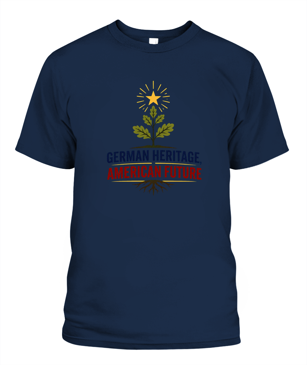 German Heritage, American Future — T-Shirt in Navy