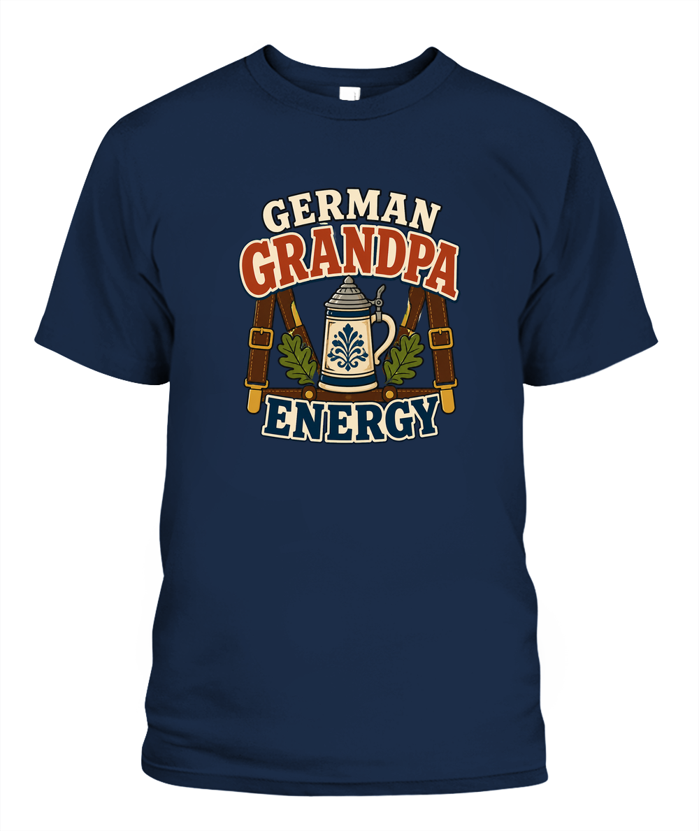 German Grandpa Energy — T-Shirt in Navy