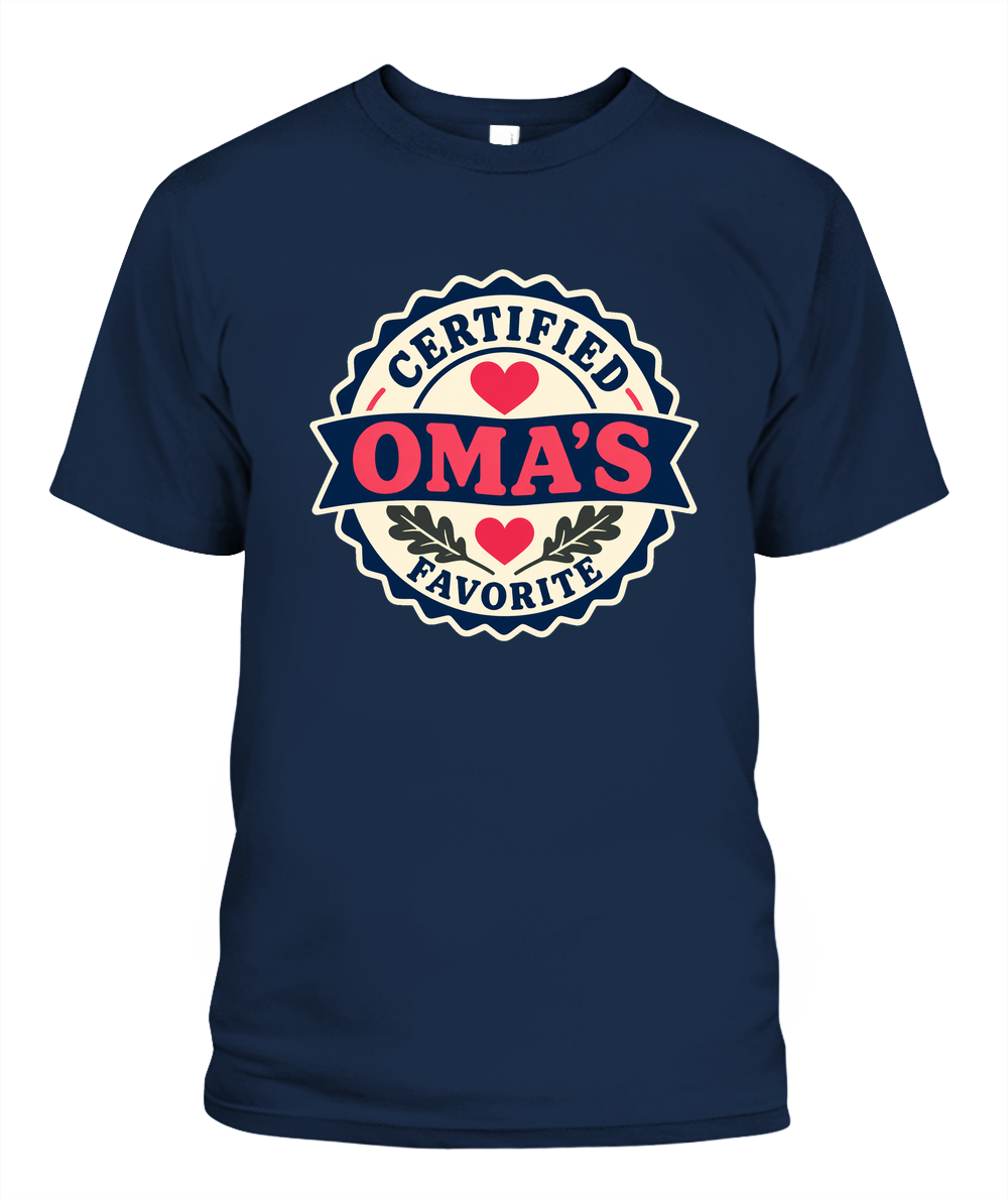 Certified Oma's Favorite — T-Shirt in Navy