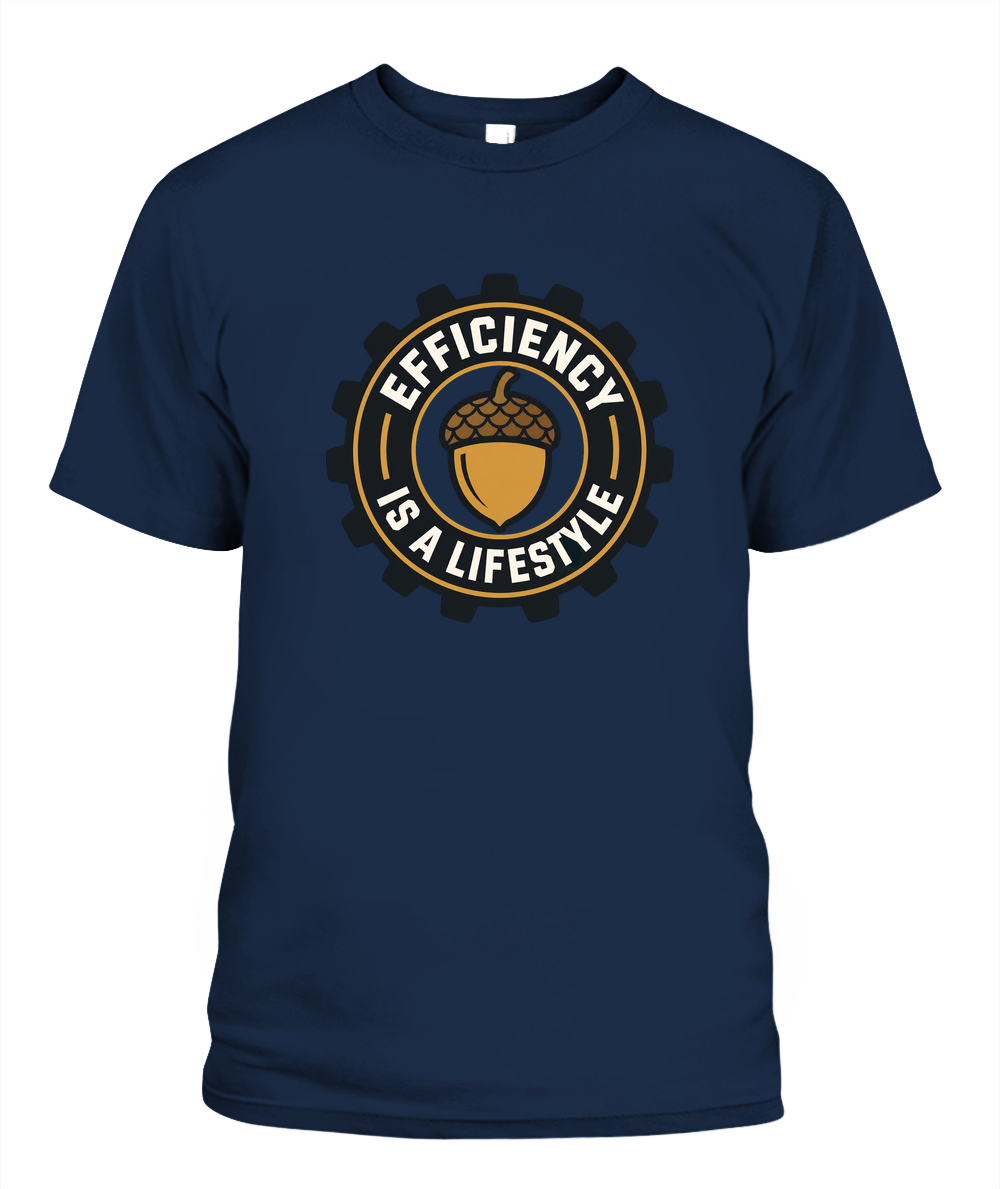 Efficiency Is A Lifestyle — T-Shirt in Navy