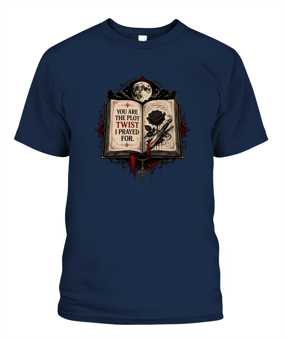 You Are The Plot Twist I Prayed For — gothic shirt in Navy