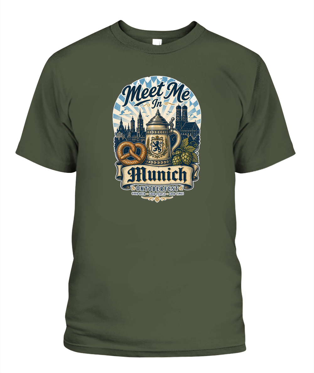 Meet Me In Munich Oktoberfest T-Shirt in Hemp