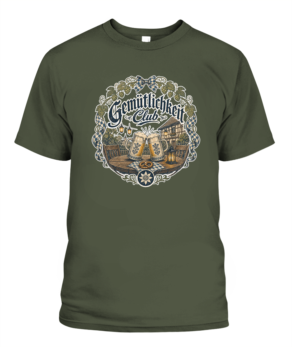 Gemütlichkeit Club Oktoberfest T-Shirt in Hemp