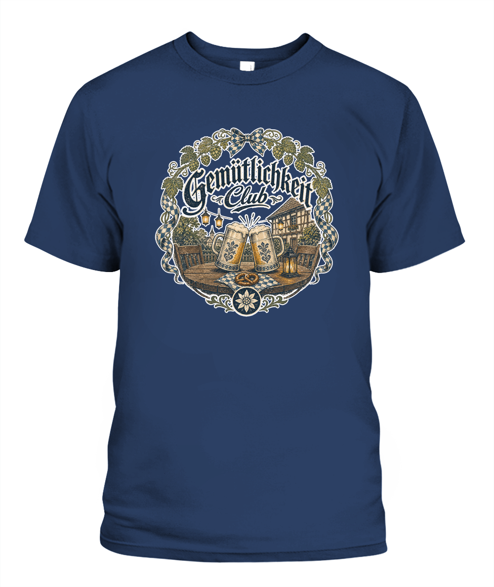 Gemütlichkeit Club Oktoberfest T-Shirt in Midnight
