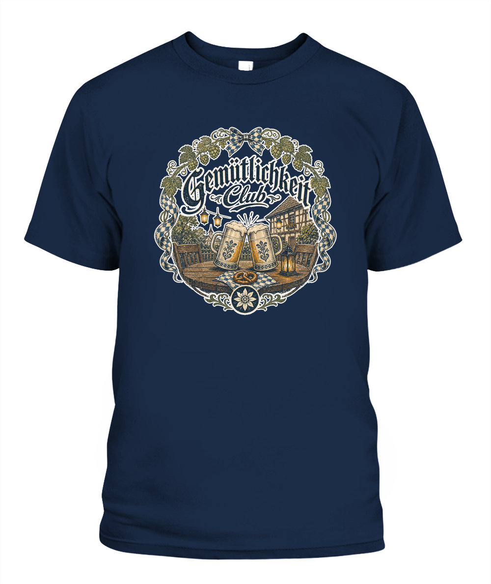 Gemütlichkeit Club Oktoberfest T-Shirt in Black