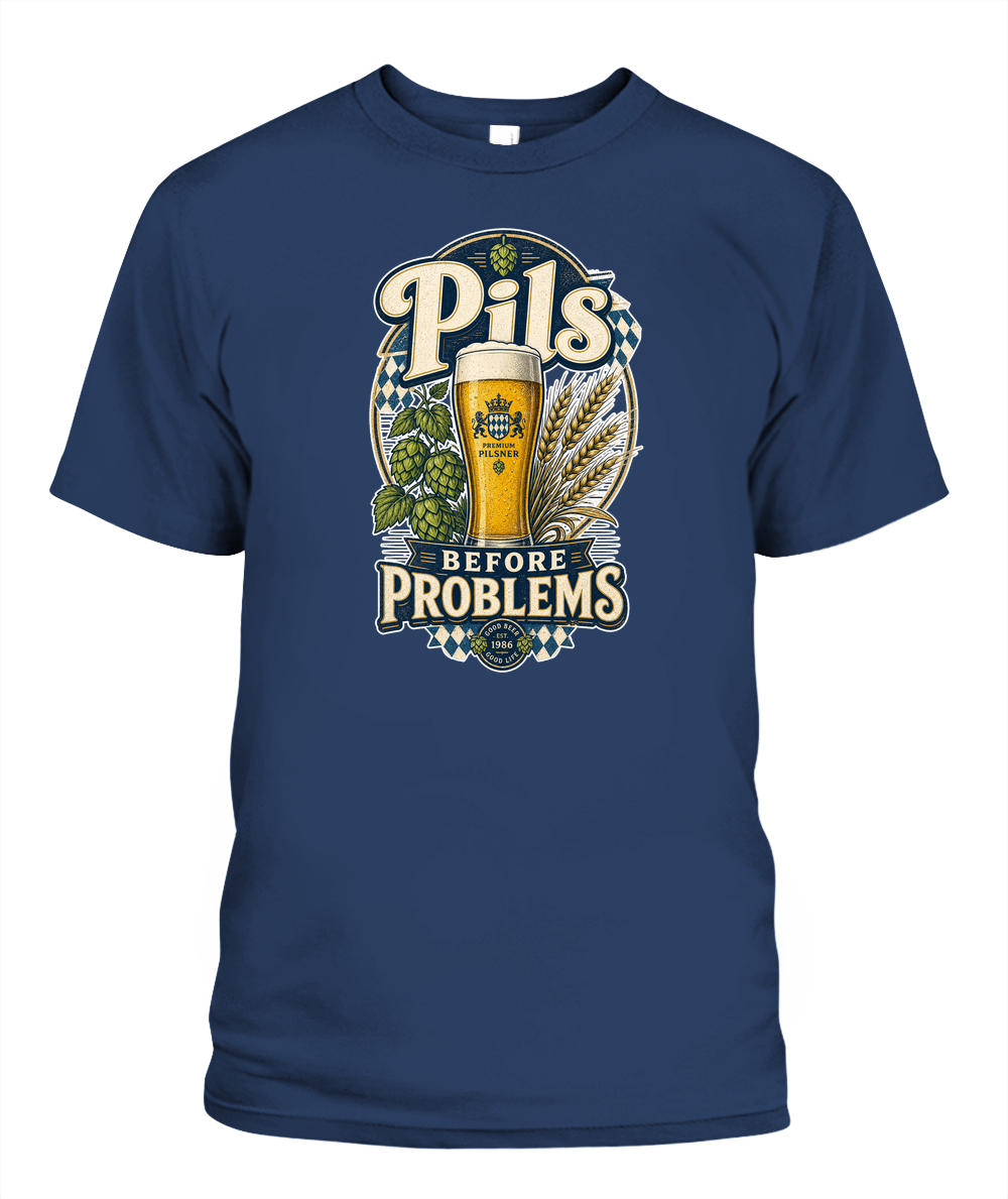 Pils Before Problems Oktoberfest T-Shirt in Midnight