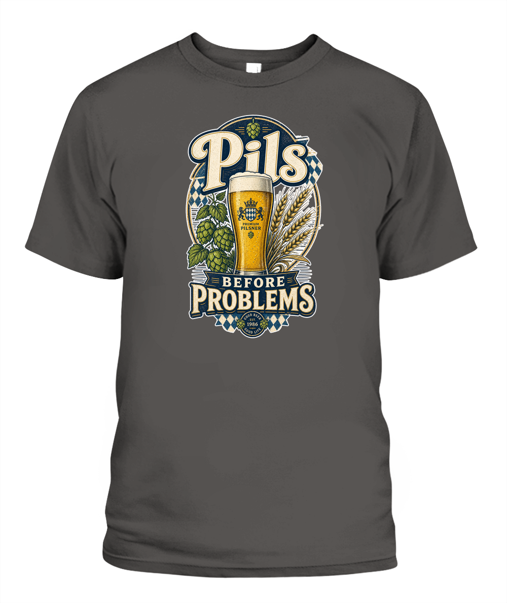 Pils Before Problems Oktoberfest T-Shirt in Pepper