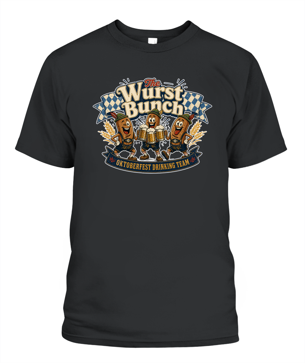 The Wurst Bunch Oktoberfest T-Shirt in Black