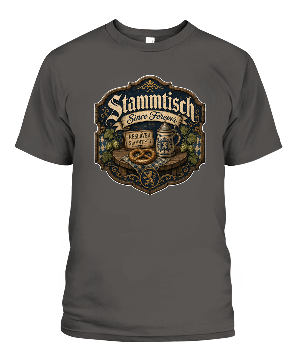 Stammtisch Since Forever Oktoberfest T-Shirt in Pepper