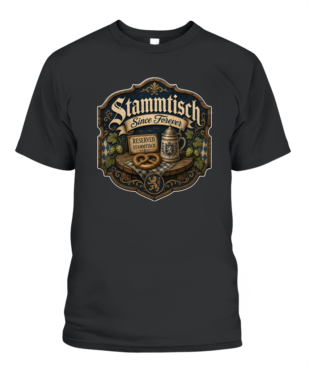 Stammtisch Since Forever Oktoberfest T-Shirt in Black