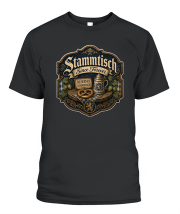 Stammtisch Since Forever Oktoberfest T-Shirt in Black