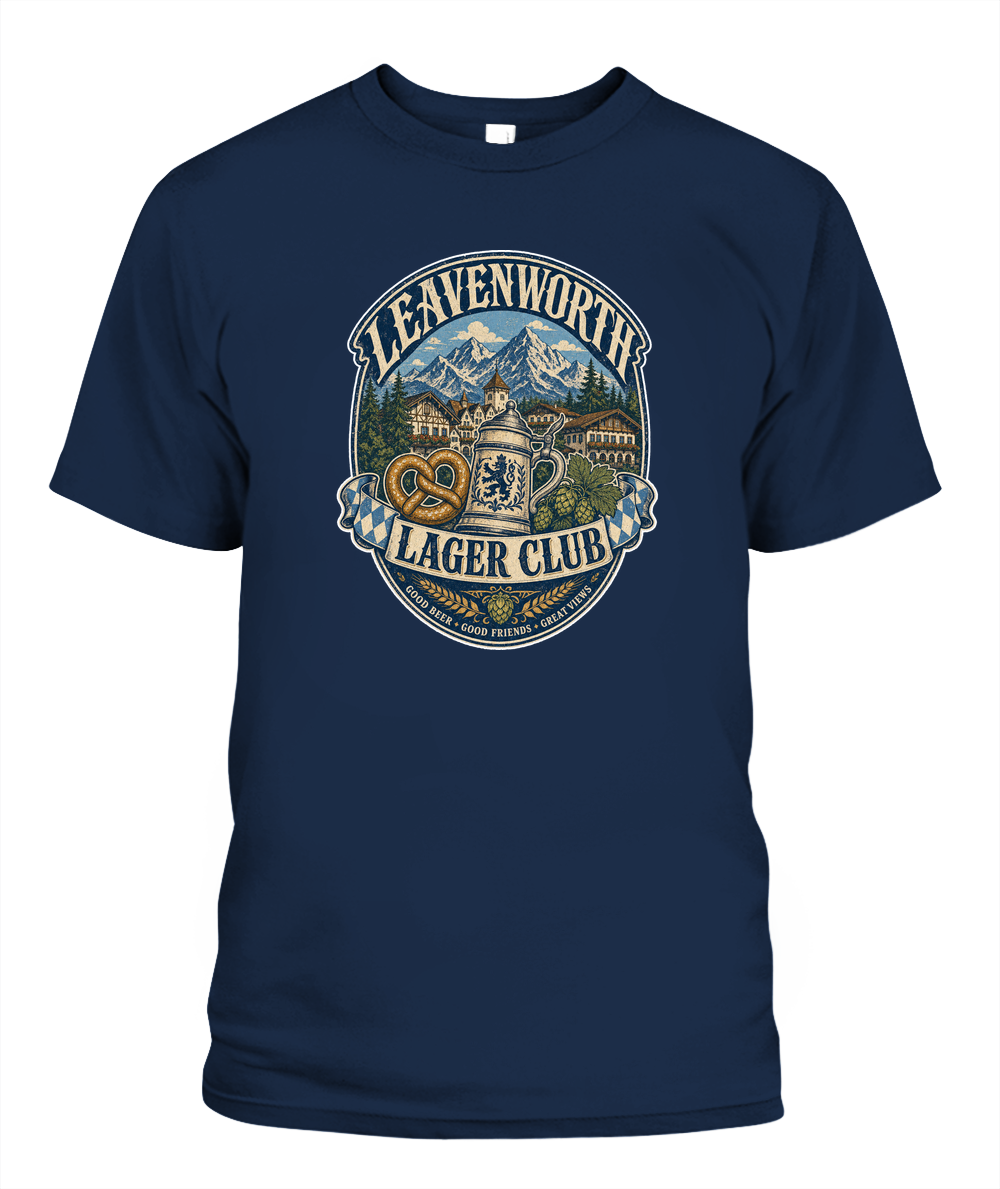 Leavenworth Lager Club Oktoberfest T-Shirt in Navy