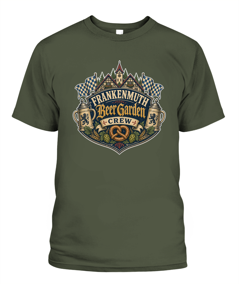 Frankenmuth Beer Garden Crew Oktoberfest T-Shirt in Hemp