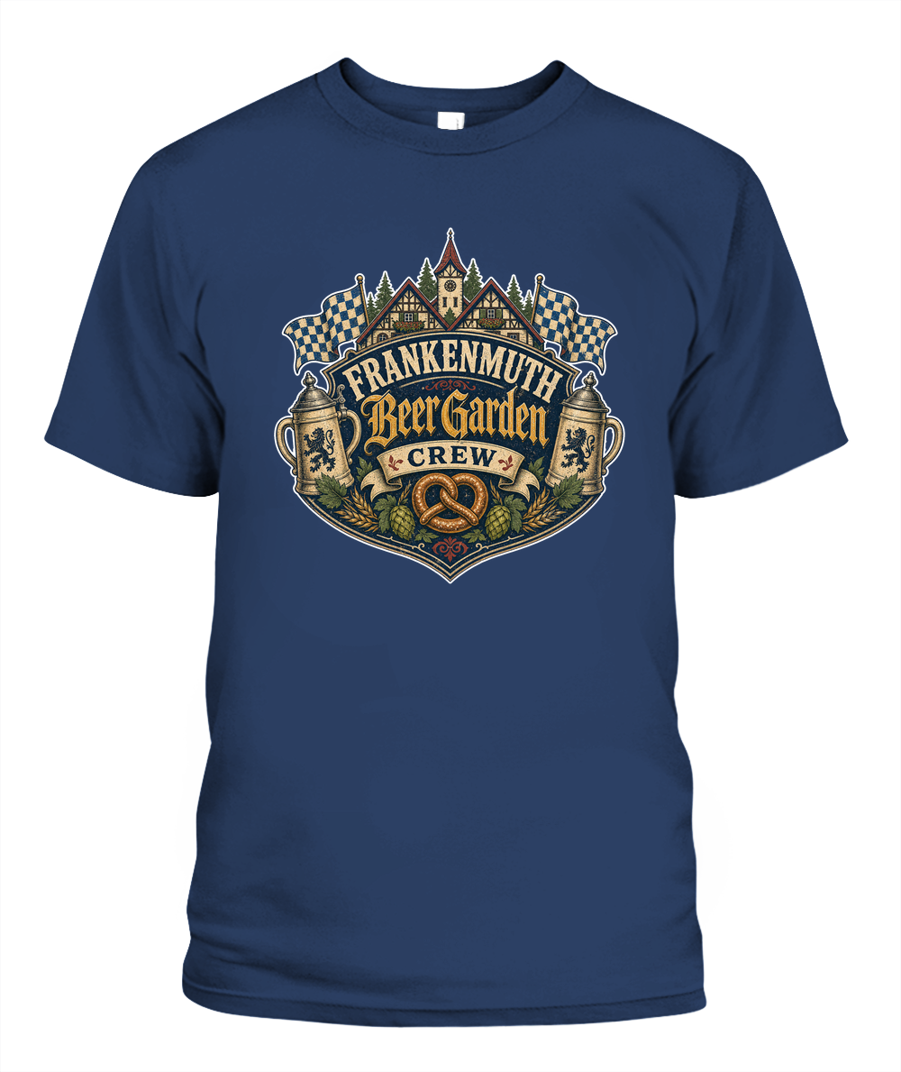 Frankenmuth Beer Garden Crew Oktoberfest T-Shirt in Midnight