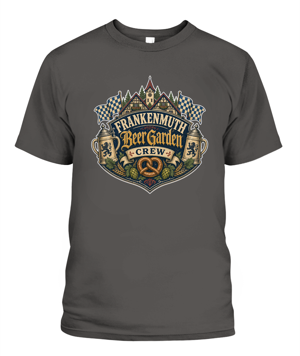 Frankenmuth Beer Garden Crew Oktoberfest T-Shirt in Pepper