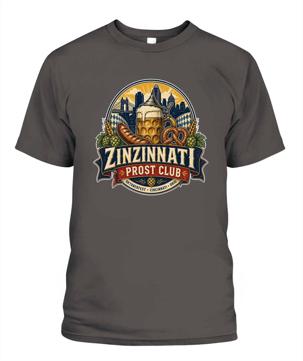 Zinzinnati Prost Club Oktoberfest T-Shirt in Pepper