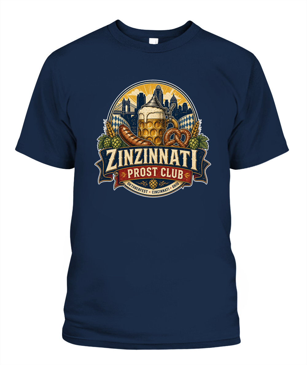 Zinzinnati Prost Club Oktoberfest T-Shirt in Navy