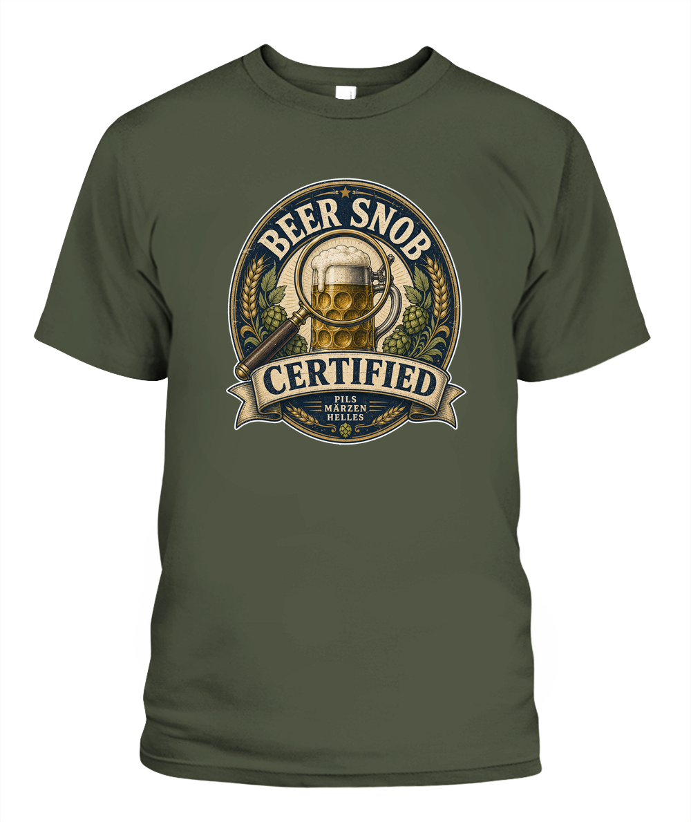 Beer Snob Certified Oktoberfest T-Shirt in Hemp