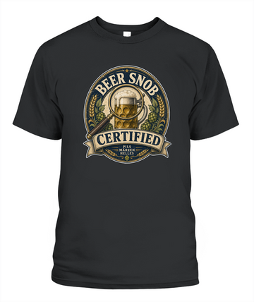 Beer Snob Certified Oktoberfest T-Shirt in Black