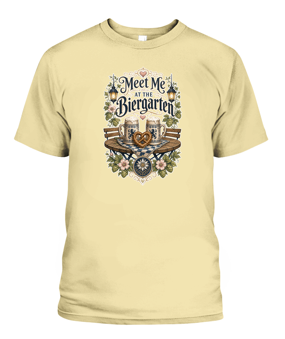 Meet Me At The Biergarten Oktoberfest T-Shirt in Butter