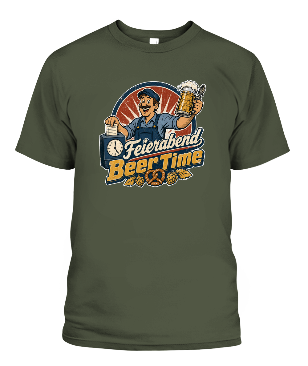 Feierabend Beer Time Oktoberfest T-Shirt in Hemp