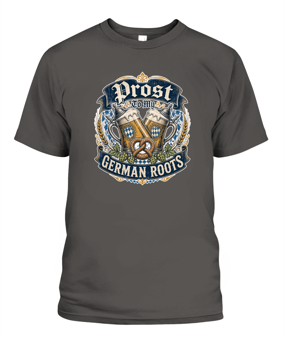 Prost To My German Roots Oktoberfest T-Shirt in Pepper