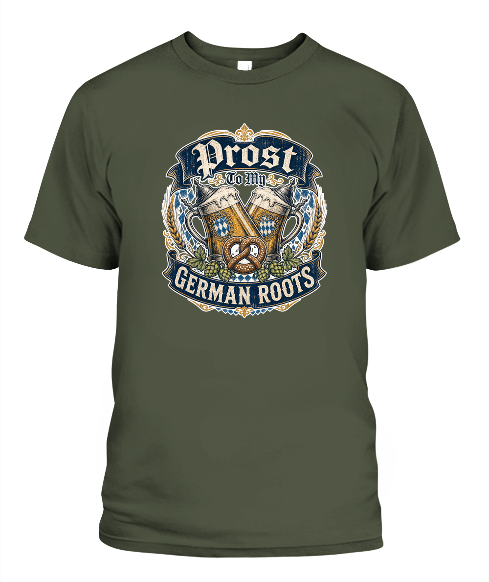 Prost To My German Roots Oktoberfest T-Shirt in Hemp