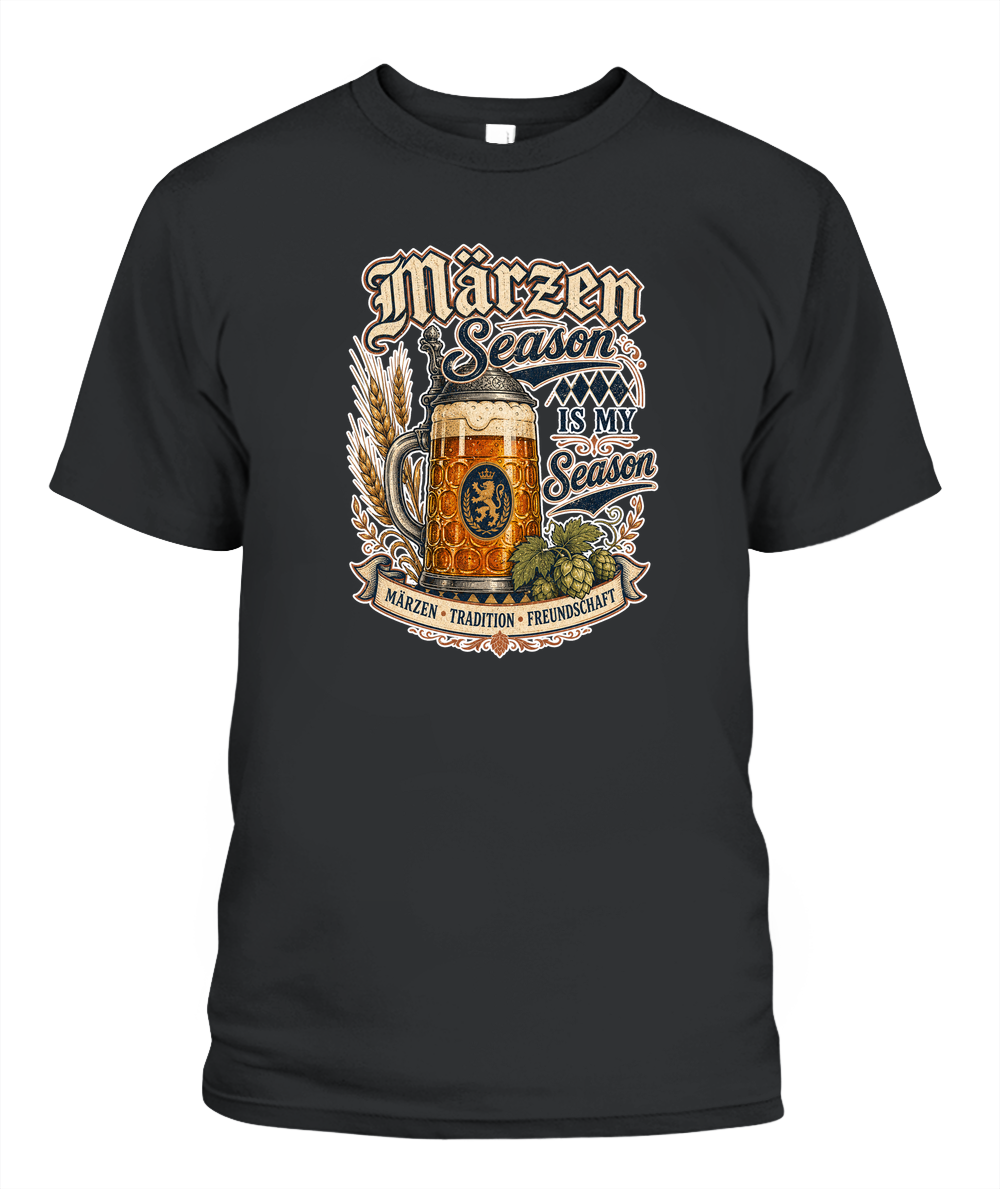 Märzen Season Is My Season Oktoberfest T-Shirt in Black