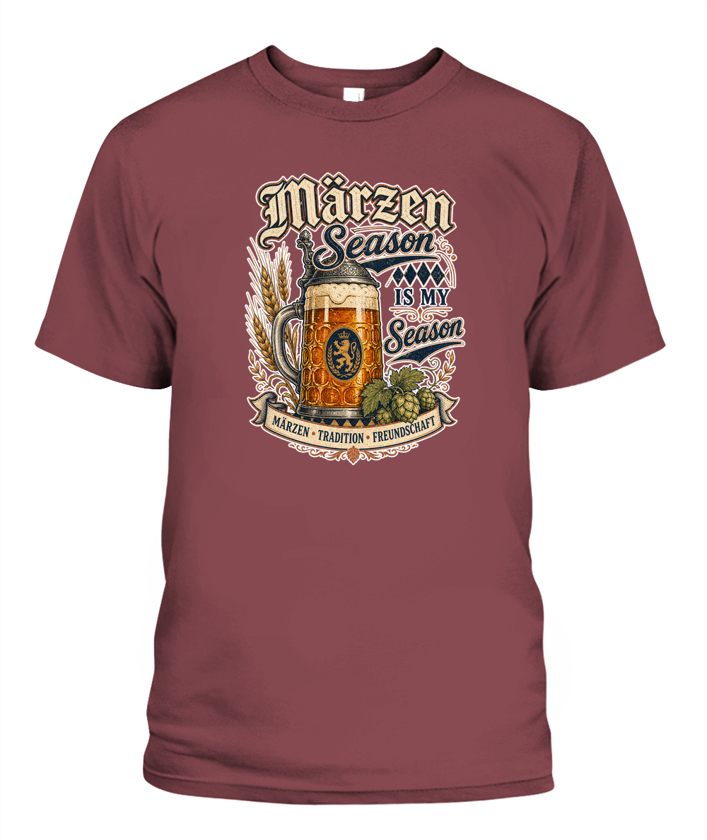 Märzen Season Is My Season Oktoberfest T-Shirt in Chili