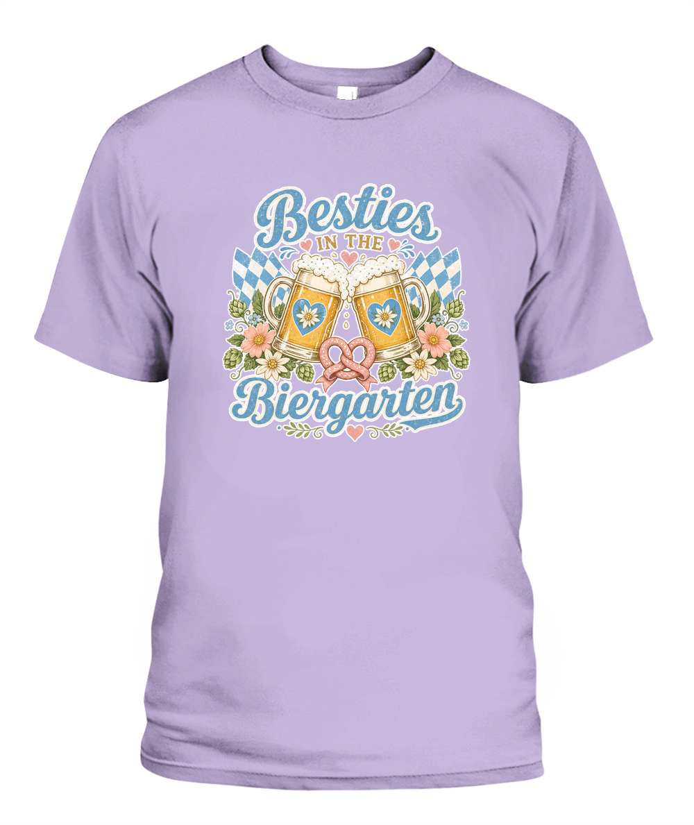 Besties In The Biergarten Oktoberfest T-Shirt in Orchid