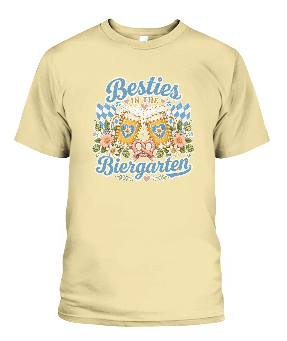 Besties In The Biergarten Oktoberfest T-Shirt in Butter