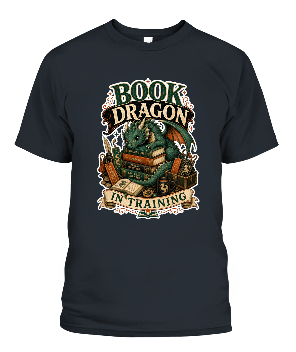Book Dragon in Training Book Lover T-Shirt | Reading Gift