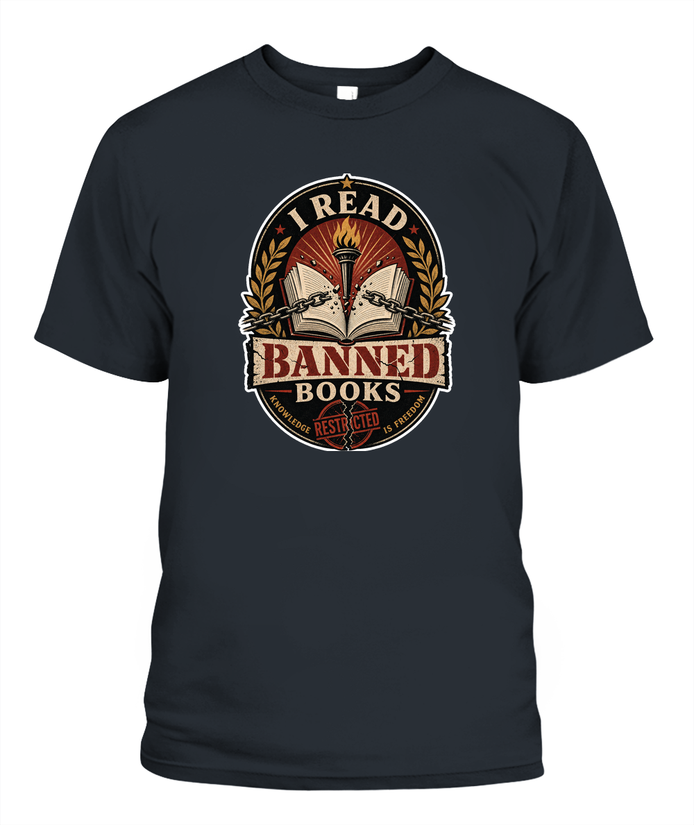 I Read Banned Books Book Lover T-Shirt | Reading Gift