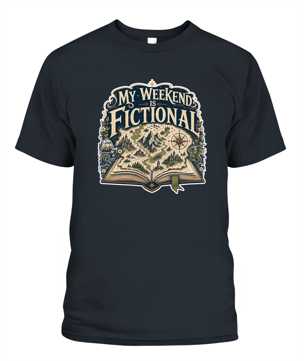 My Weekend is Fictional Book Lover T-Shirt | Reading Gift